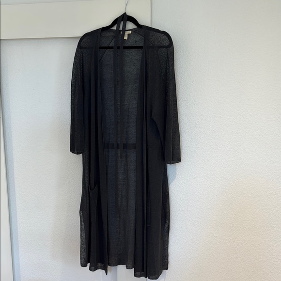Light Dark Sheer Open Cardigan - Picture 1 of 11